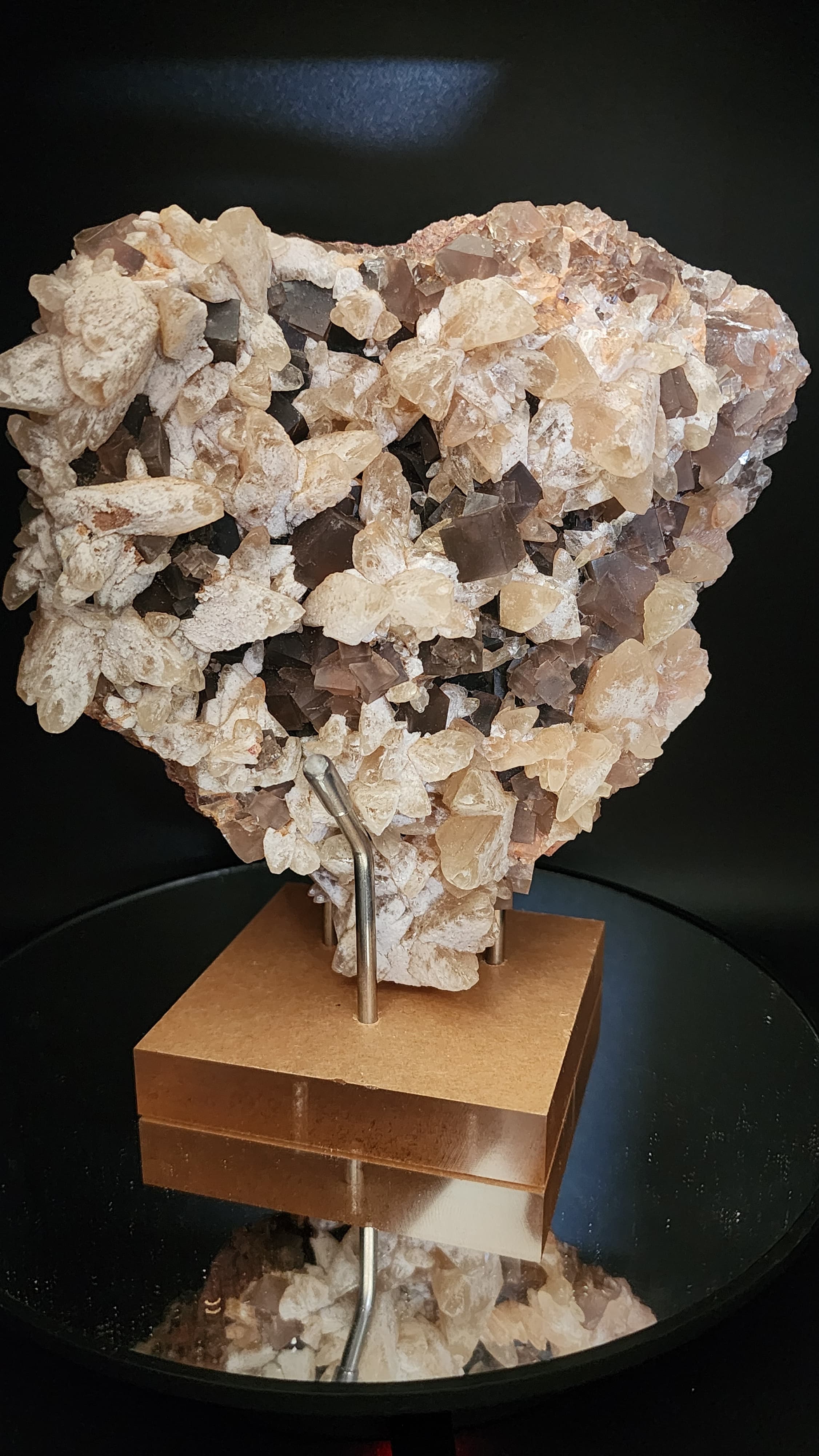 Pakistani calcite and fluorite heart